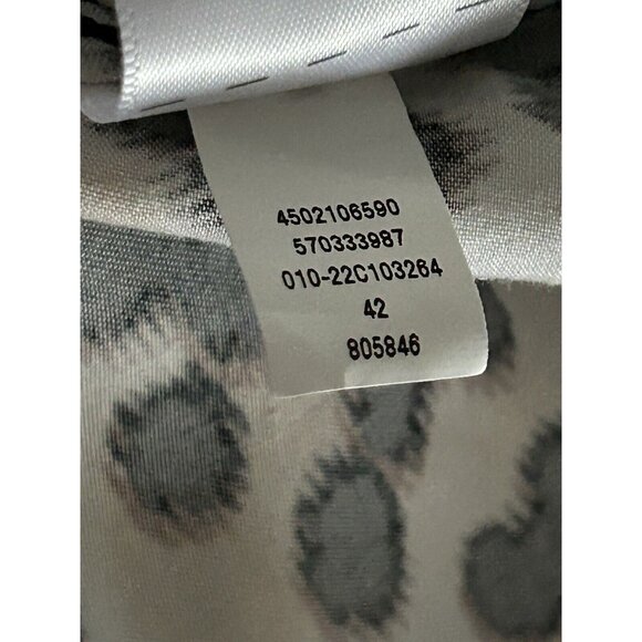 Chicos Sz 1 (MEDIUM) Sandwash Satin Leopard Tunic Top Button Up Modal EUC - Picture 12 of 12